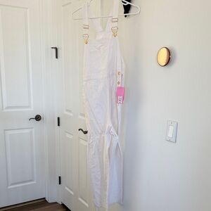 Stoney Clover Lane White Jumpsuit with Gold Accents